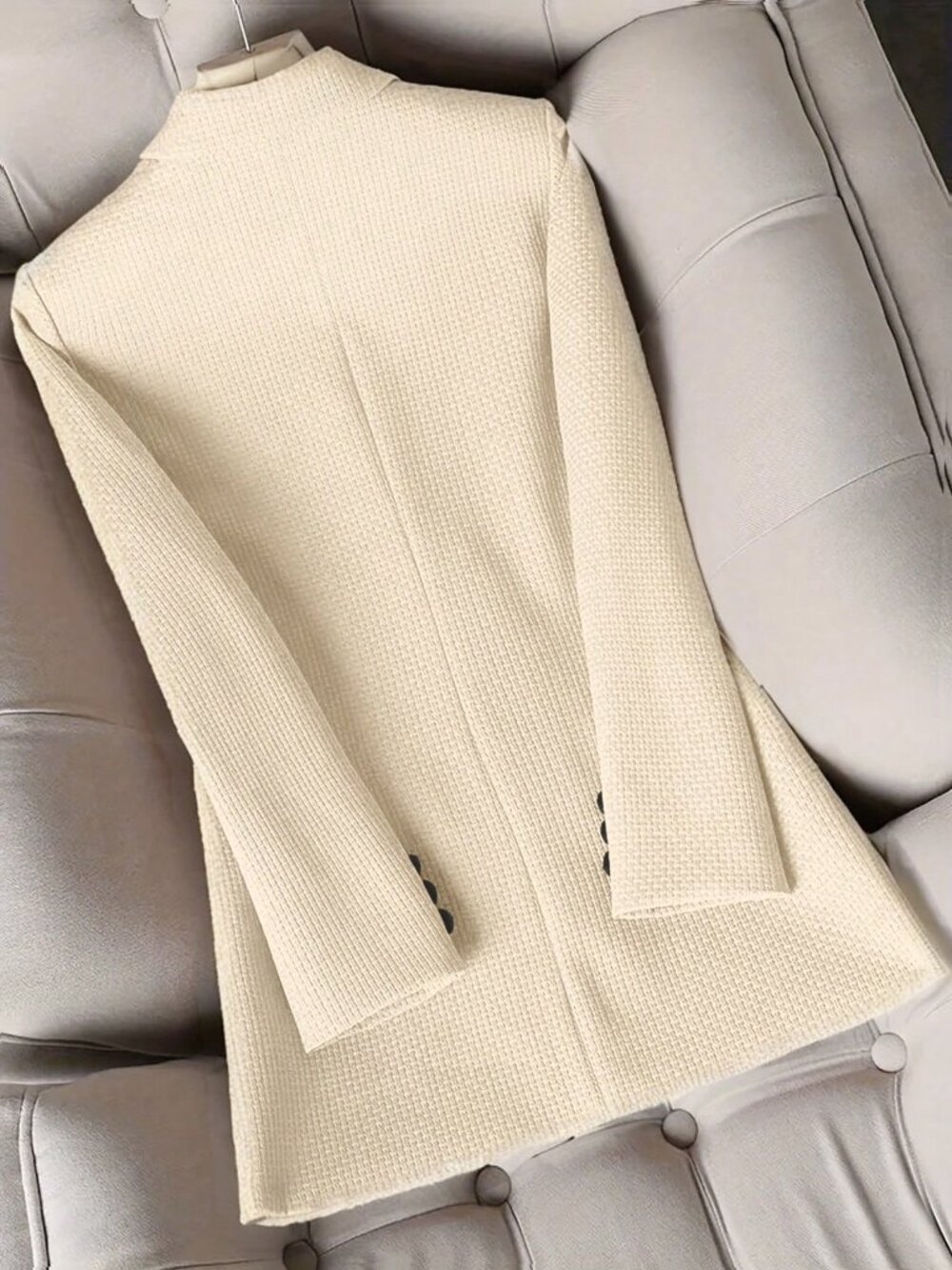 Apricot Elegant Women's Long Sleeve Business Blazer - Picture 2 of 5